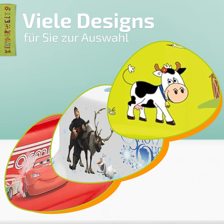KiNDERWELT Premium Tritthocker für Kinder und Babys, Bauernhof Design in Aquamarin, Tritthocker Stuf