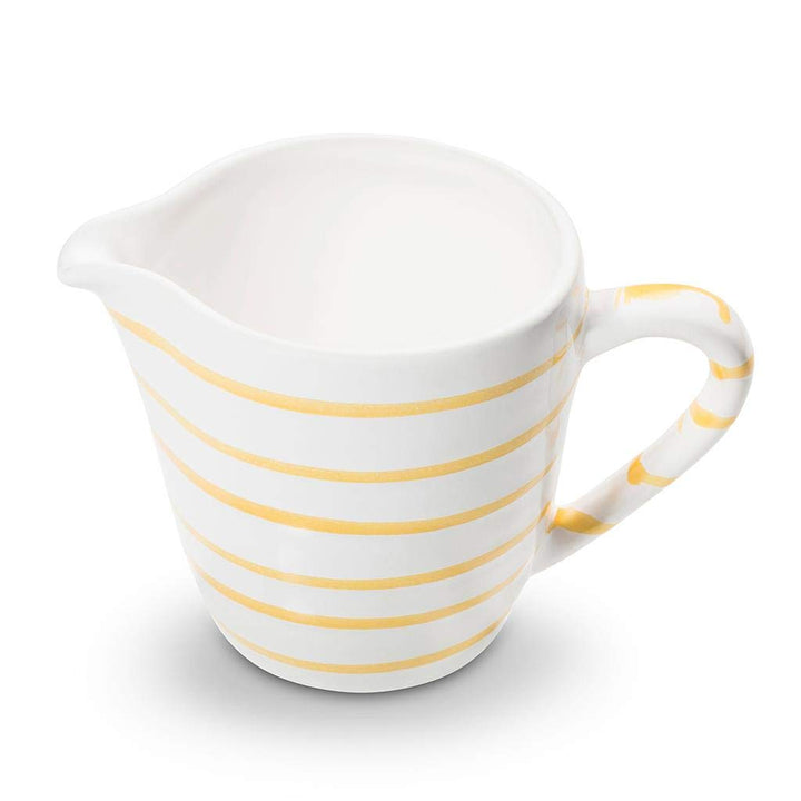 GMUNDNER KERAMIK Milchgiesser Gourmet Füllmenge : 0.2 Liter Gelbgeflammt Geschirr, handgemacht in Ös