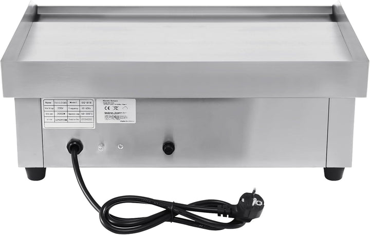 Elektrische Grillplatte, professionell, 3 kW, Tischgrill, multifunktional, Innengrill aus Edelstahl
