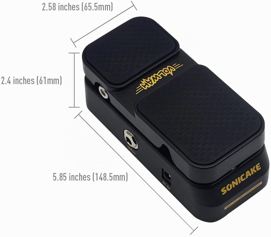 SONICAKE Wah Pedal VolWah Active Volume- und Wah-Expression Pedal Gitarren Effektpedal
