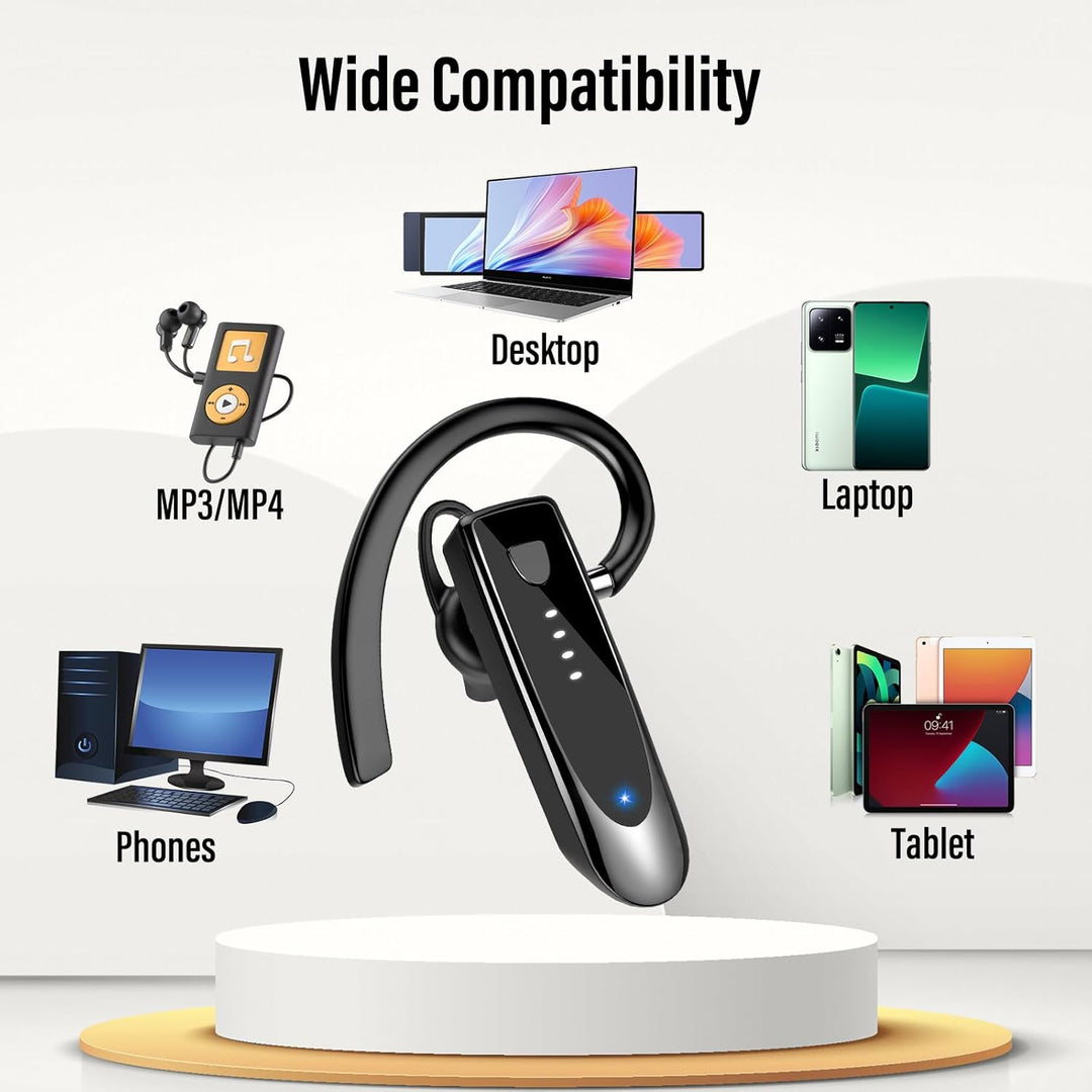 Atheewon Bluetooth Headset Wireless Freisprech Telefon mit Headset Mikrofon V5.4 Freisprech-Bluetoot