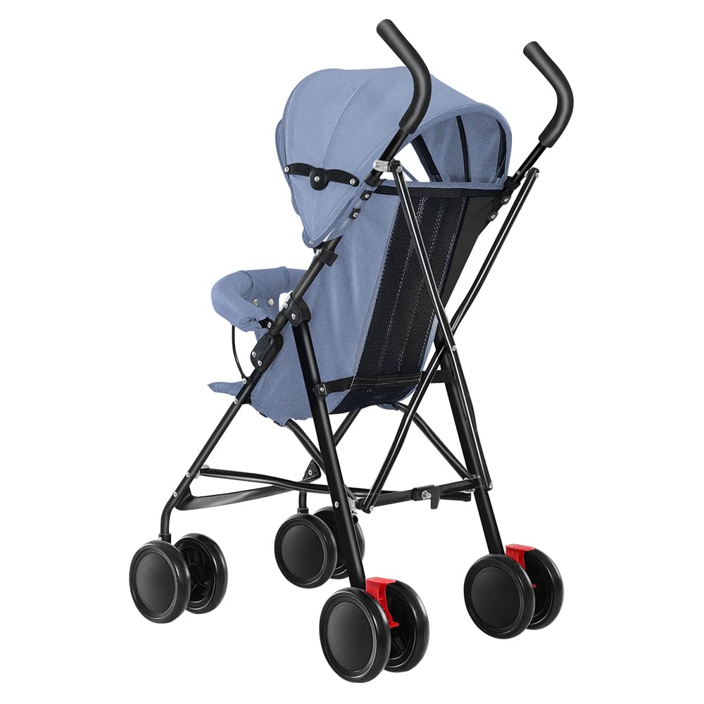 Kinderwagen mit Kühlmatte und Moskitonetz, kompakter Kinderwagen, faltbar, für Babys und Kinder, Kin