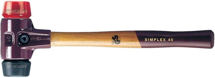 Halder SIMPLEX-Schonhammer, TPE-soft / Plastik; mit verstärktem Tempergussgehäuse und Fiberglasstiel