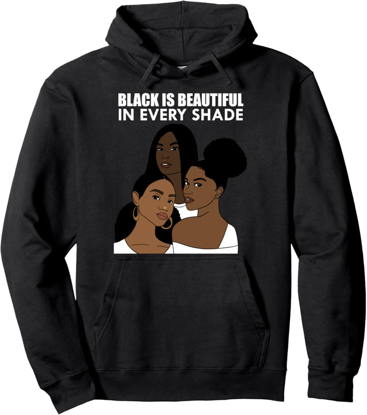 Oheneba: Melanin Black Is Beautiful Shade Women Afro Queen Pullover Hoodie