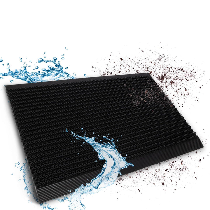 Floordirekt Gummi Fussmatte 75 x 120 cm - Schmutzfangmatte Fussabtreter für aussen und innen - Fussm