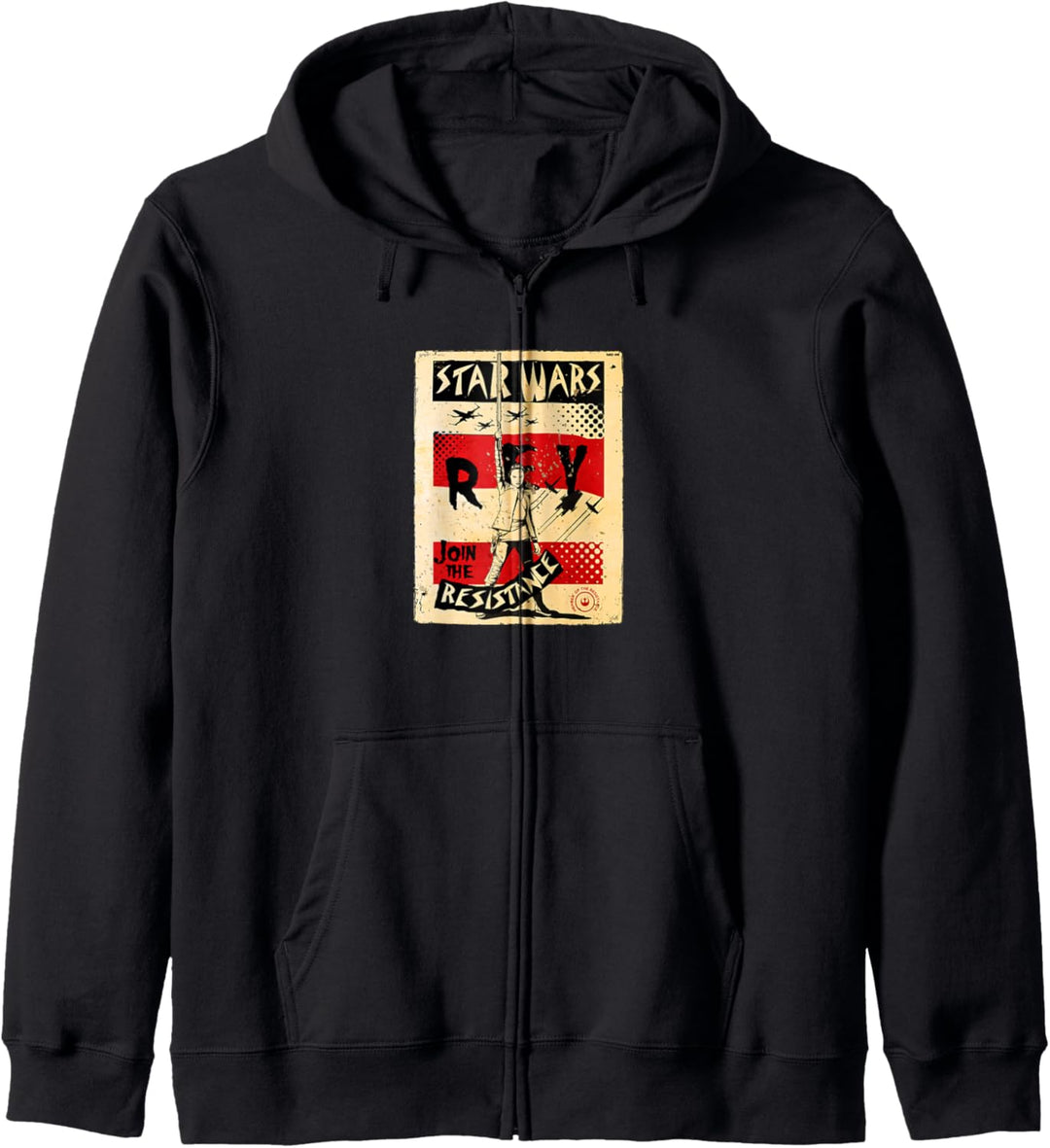 Star Wars Last Jedi Rey Vintage Propaganda Kapuzenjacke