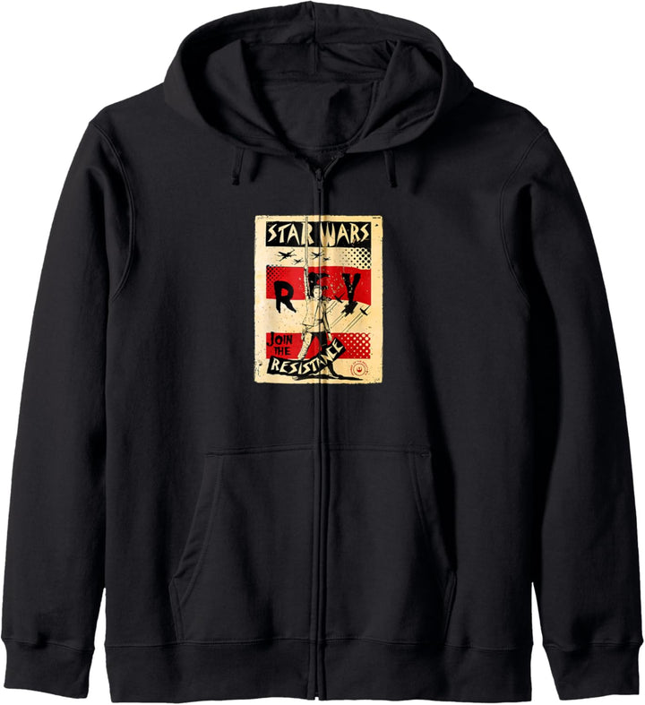Star Wars Last Jedi Rey Vintage Propaganda Kapuzenjacke