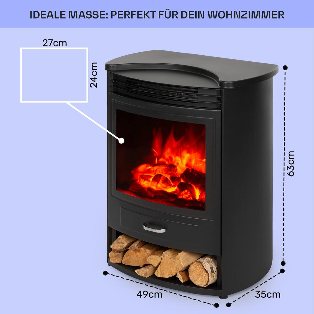 Klarstein Elektrokamin, Elektro Heizungen für Wohnzimmer & Innenräume, Elektrischer Kamin mit LED Fl