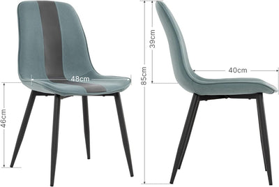 Mondeer Esszimmerstühle 4er Set, Küchenstuhl mit Metallbeinen Scandinavian Modernes Polsterstuhl für