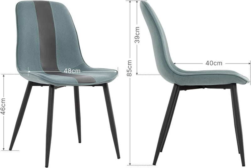 Mondeer Esszimmerstühle 4er Set, Küchenstuhl mit Metallbeinen Scandinavian Modernes Polsterstuhl für