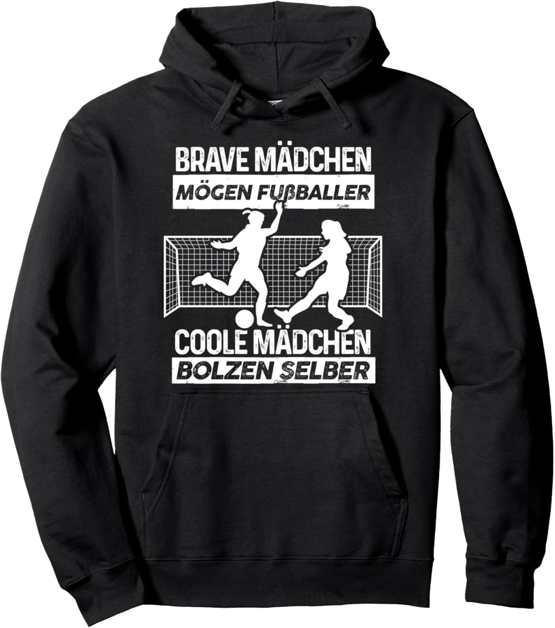 Coole Mädchen spielen Fussball - Fun Fussballerin Pullover Hoodie
