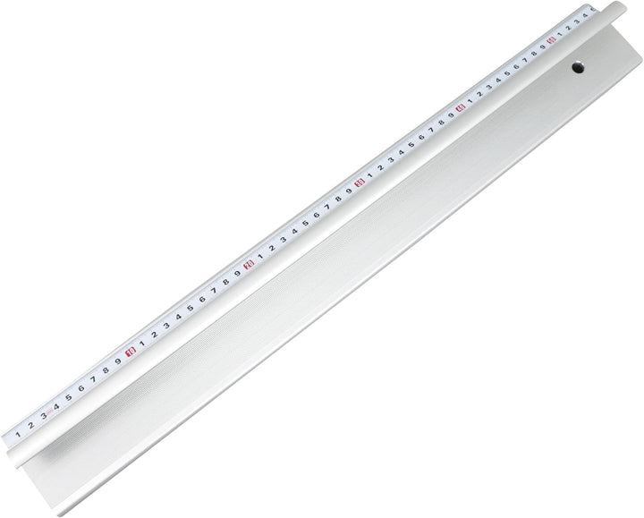 Schneidelineal 155 cm, Aluminium, Sicherheitslineal mit Fingerschutz, Stahlkante und Anti-Rutsch-Bes