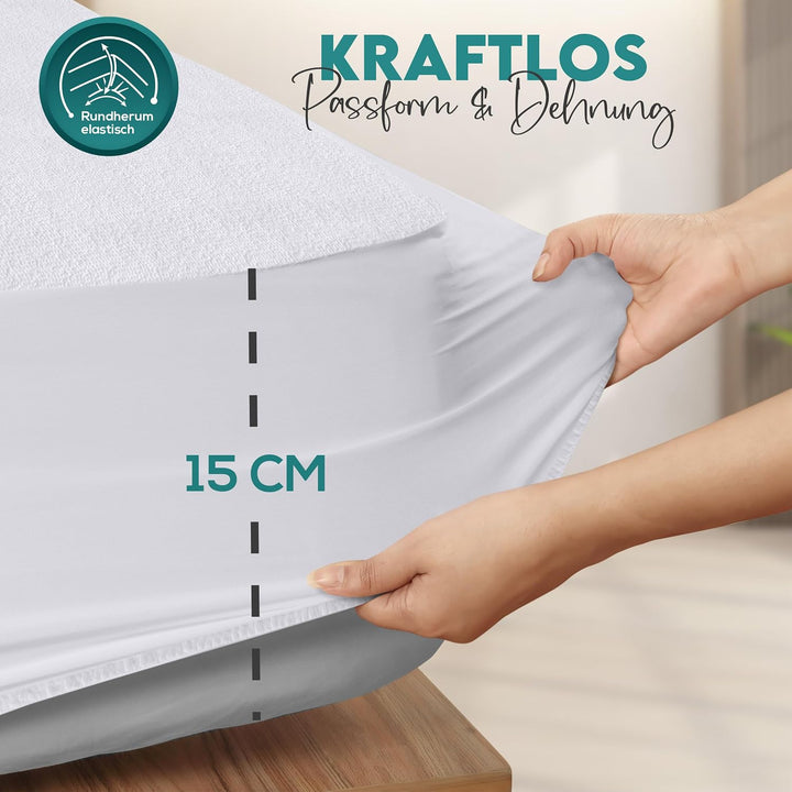 Wasserdichter Matratzenschoner 150x200 cm, 40 cm tief matratzenschutz