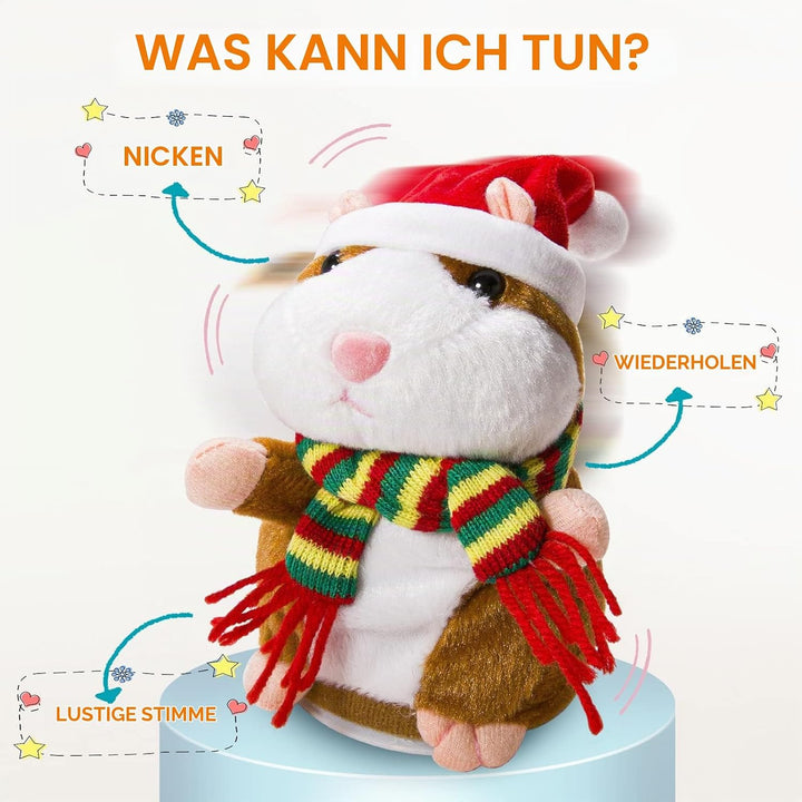 Eocolz Sprechender Hamster wiederholt das, was Sie Sagen Mimicry Haustier Plüsch Buddy Maus interakt