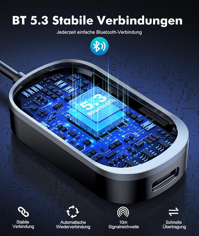 Mohard 2 in 1 Bluetooth Transmitter & Empfänger, AUX Bluetooth Adapter Klinke 3.5mm für Auto/TV/Ster