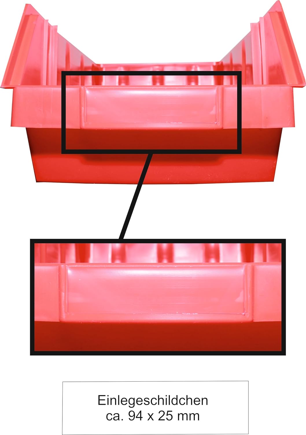 S&amp;S-Shop 15 Stapelboxen Rot Gr.4 | aus hochwertigem Kunststoff | mit Schildcheneinschub | Lagerkiste
