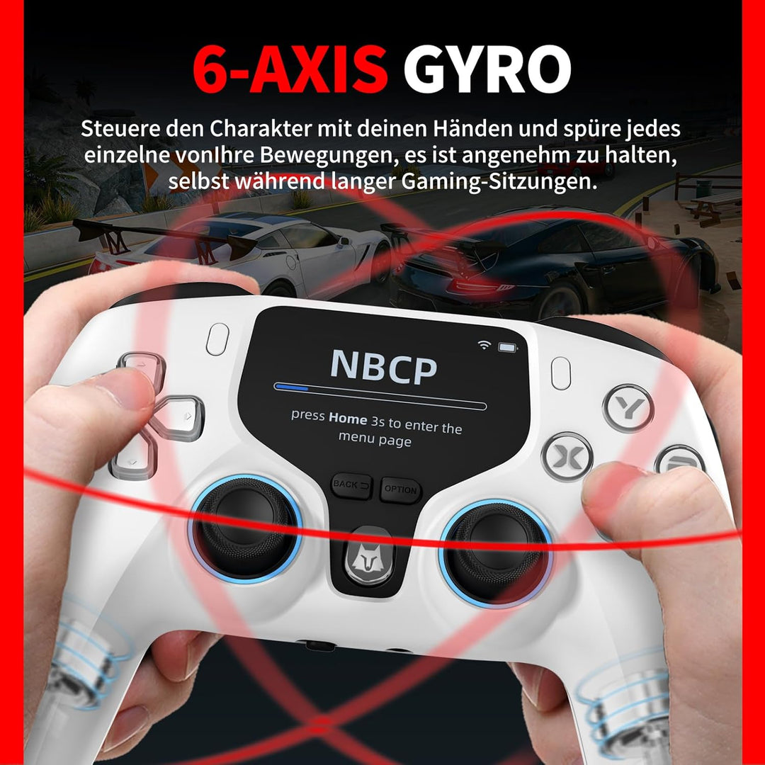 Wireless Controller für PC mit Display, PC Controller Pro Wireless mit Hall-Jostick/Hall-Trigger/TUR