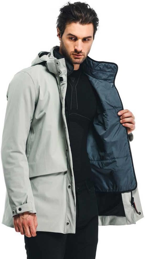 Dainese Brera D-Dry XT Motorrad Textiljacke, hellgrau, 50 50 hellgrau, 50 hellgrau