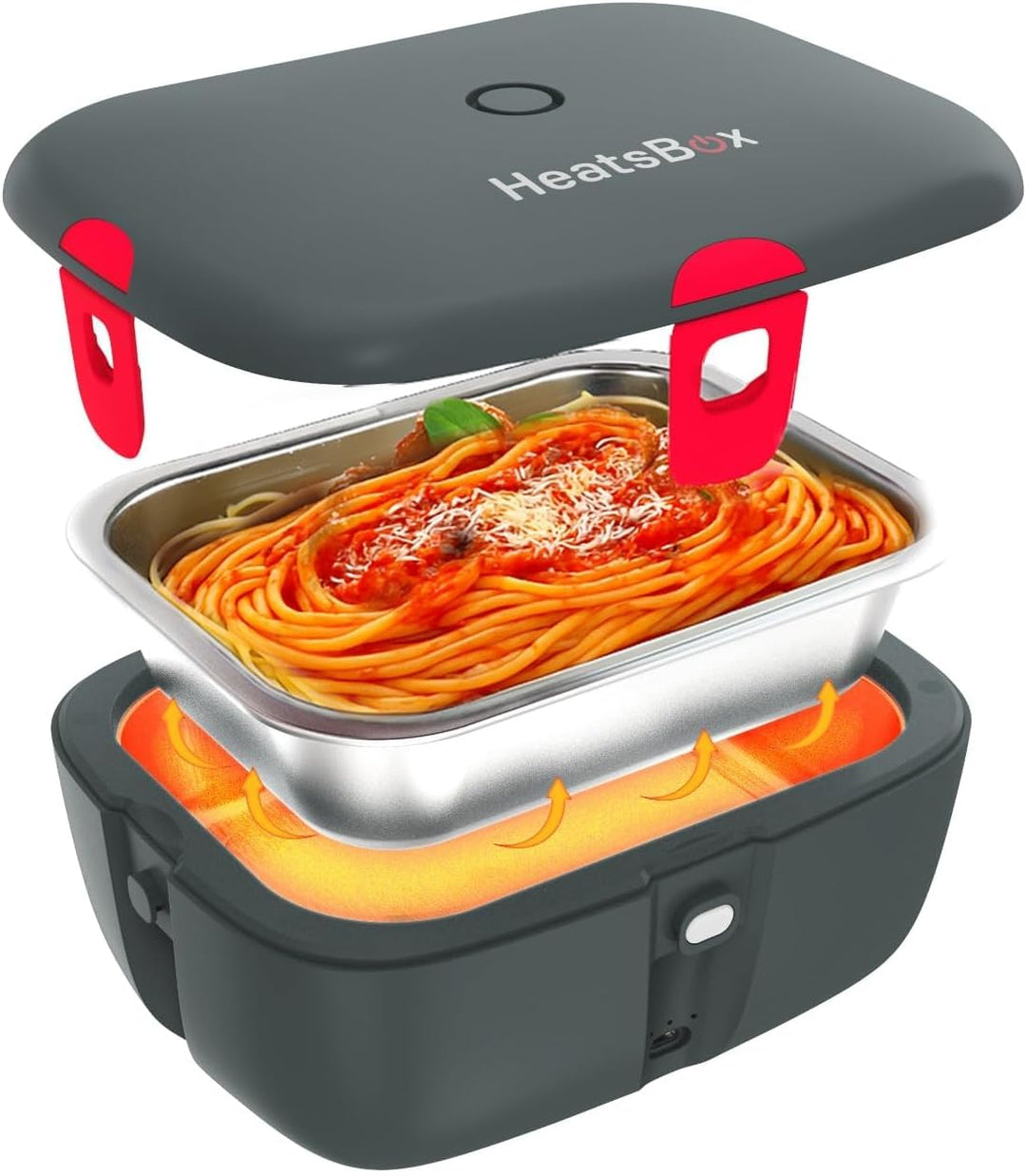 FAITRON HeatsBox Go, Thermobehälter für Essen, Elektrische Lunchbox mit Akku und App-Bedienung, Ausl