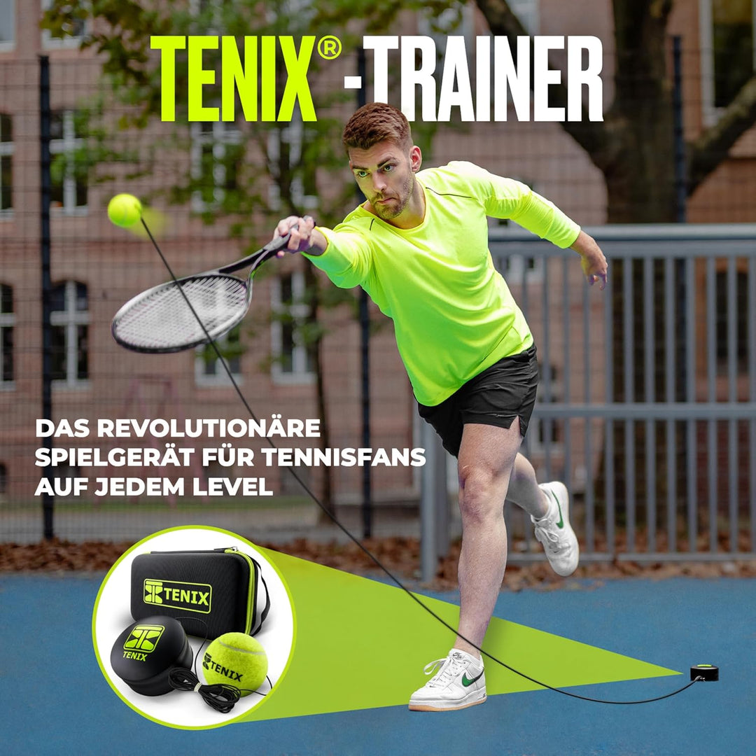 TENIX® Tennis-Trainer Set [mit Power-Grip-System] Tennis Trainingsgerät für Kinder & Erwachsene | Te