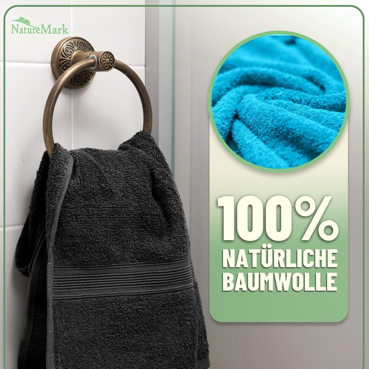 GREEN MARK Textilien 10 TLG. FROTTIER Handtuch-Set mit verschiedenen Grössen 4X Handtücher, 2X Dusch