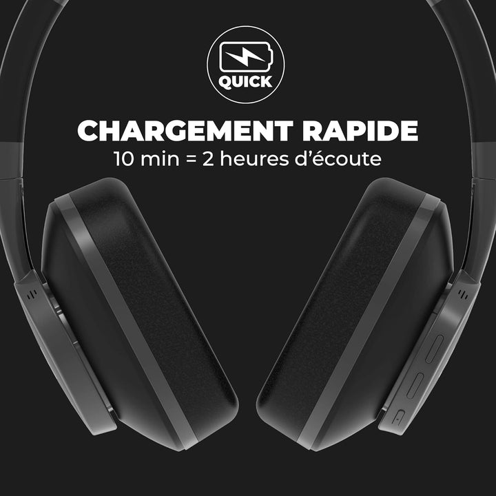 DeeBee Pulse Bluetooth-Kopfhörer mit ANC, 40 Stunden Akkulaufzeit, 40-mm-Treiber, Touch-Steuerung, S