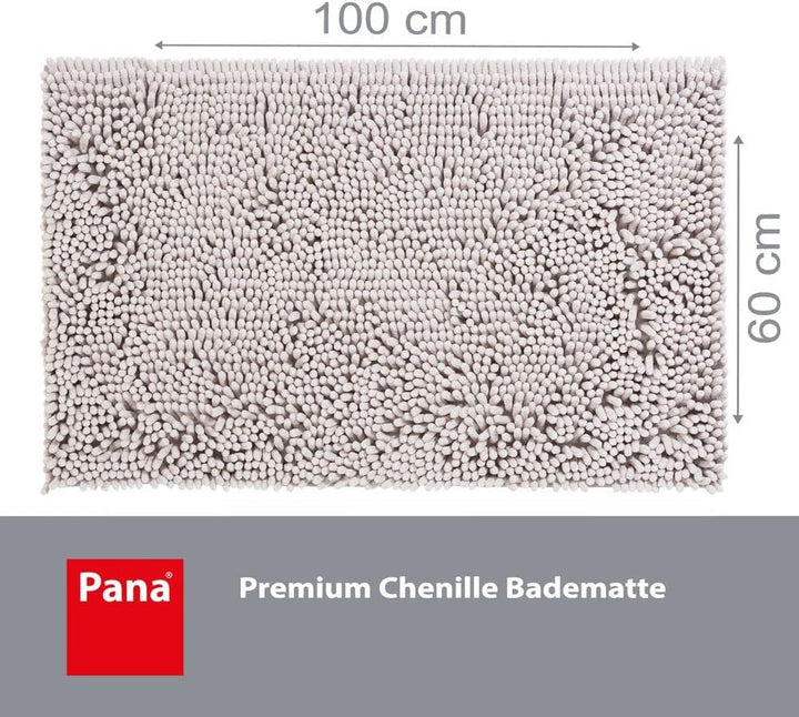 PANA Chenille Badematte in versch. Farben und Grössen • Badteppich aus weichen Fasern • saugstark &