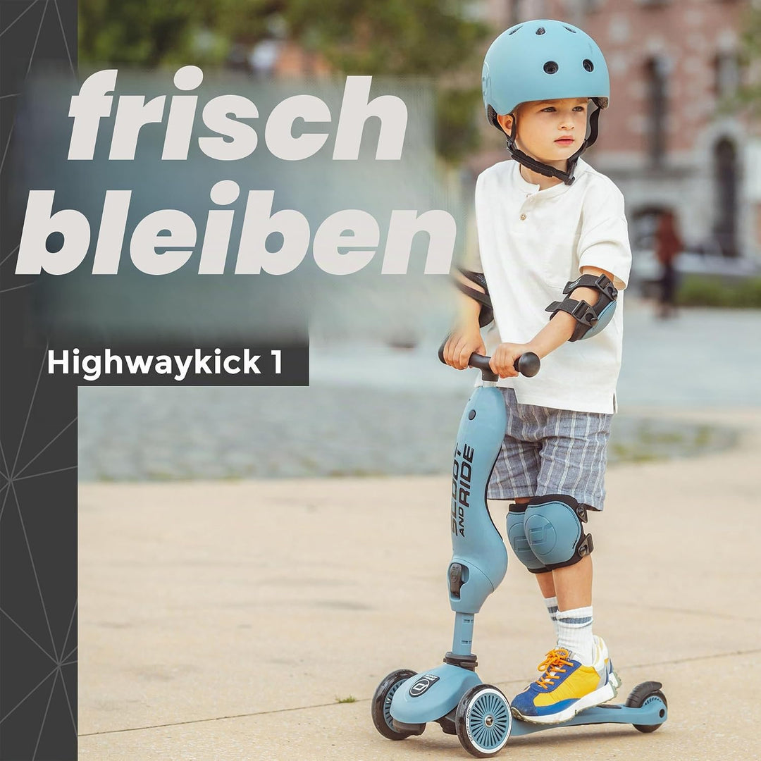 Scoot & Ride 3418 Highwaykick 1 - Steel - Scooter mit sitz Single, Single