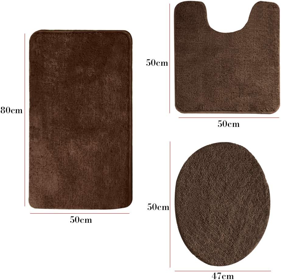 ele ELEOPTION Badezimmer-Set,rutschfeste Badematte schnelltrocknend weich wasserabsorbierend stilvol