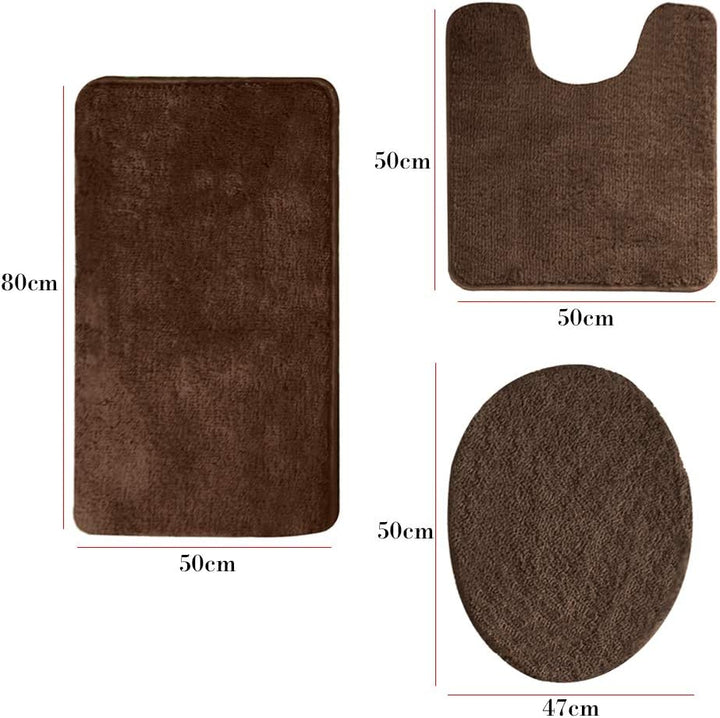 ele ELEOPTION Badezimmer-Set,rutschfeste Badematte schnelltrocknend weich wasserabsorbierend stilvol