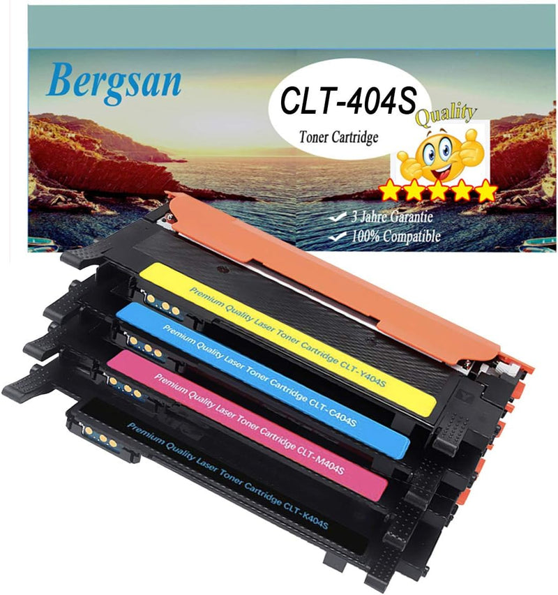 Bergsan Toner Kompatibel mit Samsung CLT-P404C Ersatz für Samsung Xpress C430 C430W C480 C480W C480F