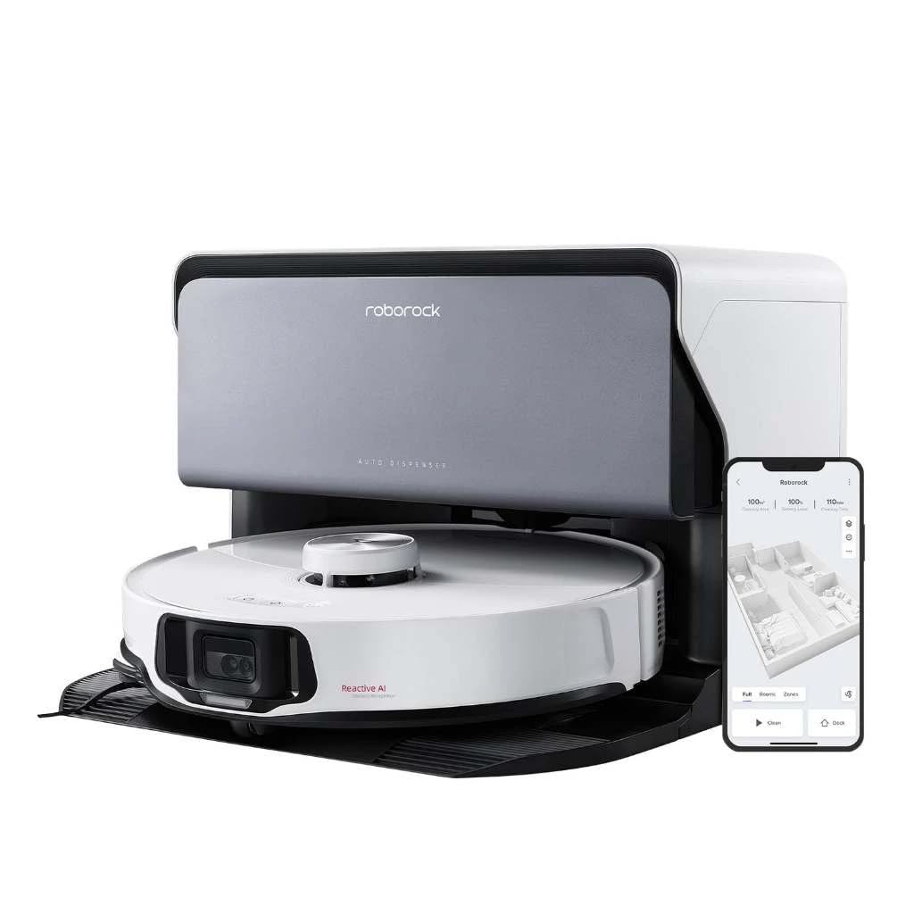 Roborock S8 MaxV Ultra Weiss (Version mit Wasseranschluss) Saug-Wisch-Roboter mit automatischer Nach