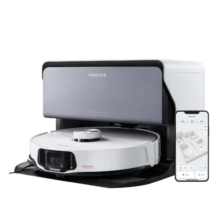 Roborock S8 MaxV Ultra Weiss (Version mit Wasseranschluss) Saug-Wisch-Roboter mit automatischer Nach