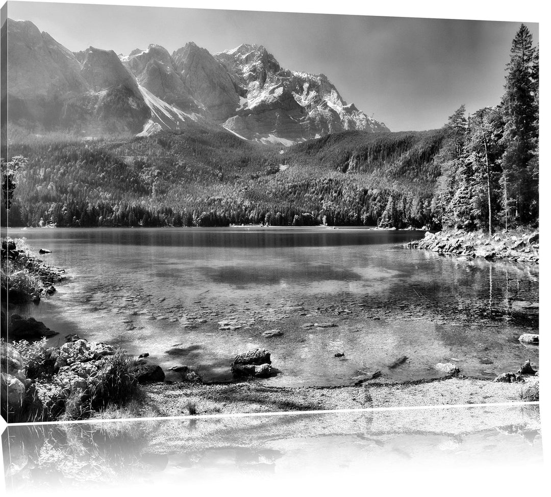 Pixxprint Landschaft Sonne Pflanzen als Leinwandbild | Grösse: 100x70 cm | Wandbild | Kunstdruck | f