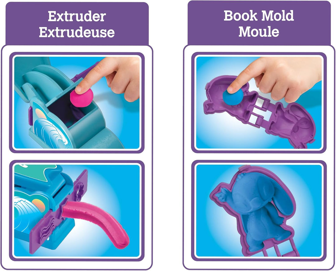 Lexibook, Bausatz zur Herstellung von Stitch-Figuren aus weichem und formbarem Knetmaterial, CRDOUGH