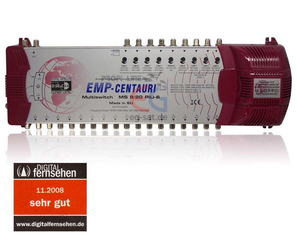 EMP MS9/20-PIU DiSEqC Multischalter 9/20 mit Netzteil