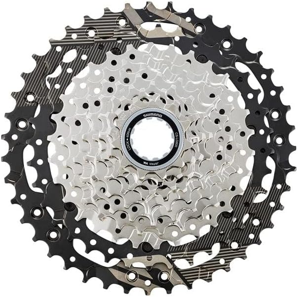 Shimano Unisex – Erwachsene CS-LG400-10 Zahnkranz-Kassette, Silber, 10-Fach