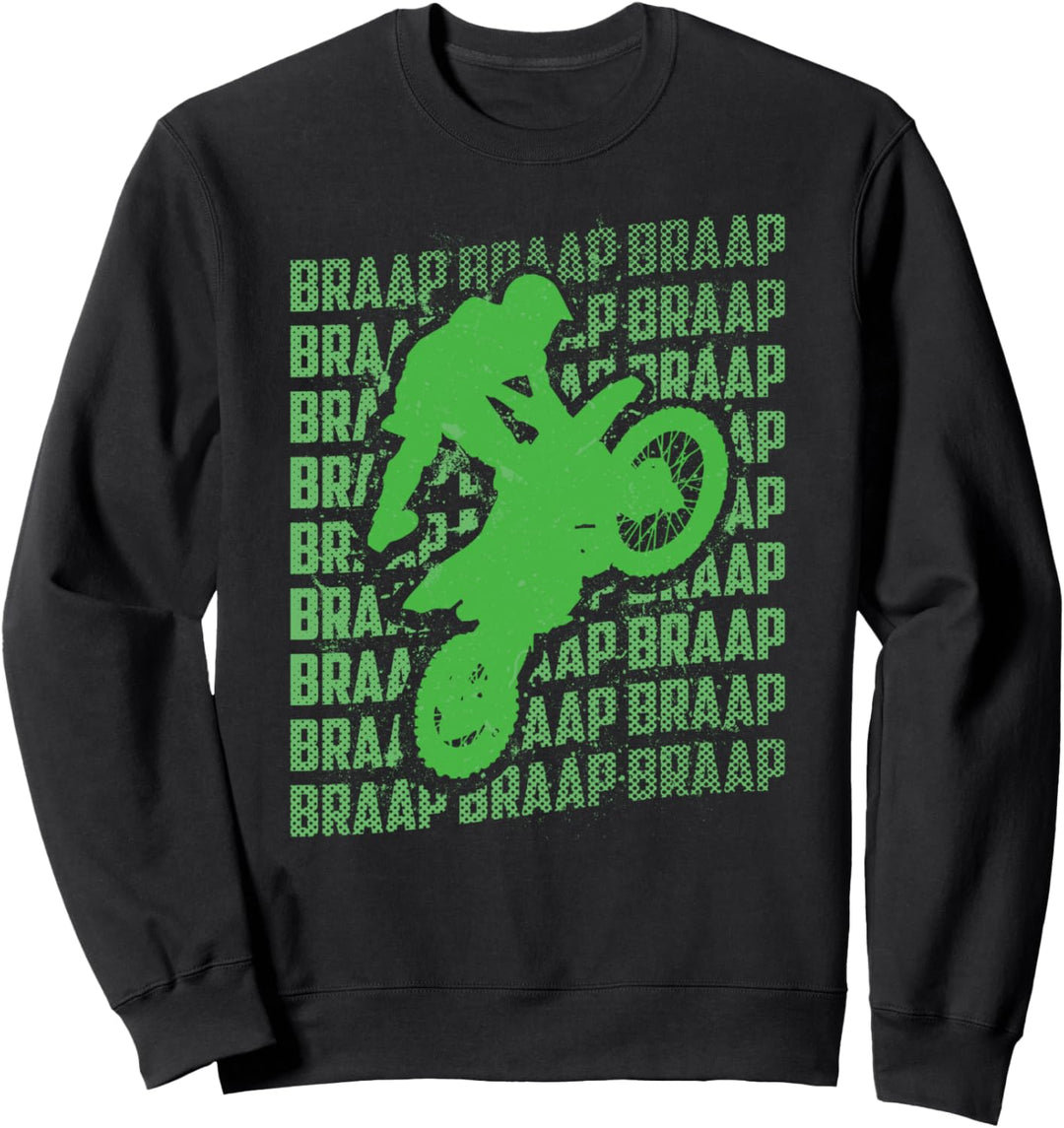 Braap Moto Design MX Motorrad Motocross Dirt Bike Sweatshirt