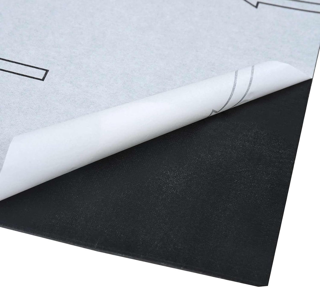 Selbstklebende Bodenplanken aus PVC 30,5 x 30,5 cm 20 Stück Schwarz Marmor quadratisch für Wohnzimme