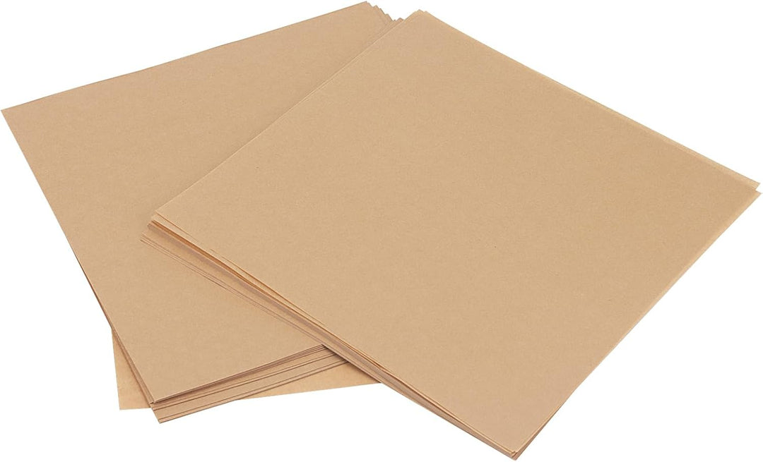 500 Stück Backpapier Quadratisch, 30 x 30 cm, Antihaft, Fettdicht, Braunes Pergamentpapier, Ideal fü