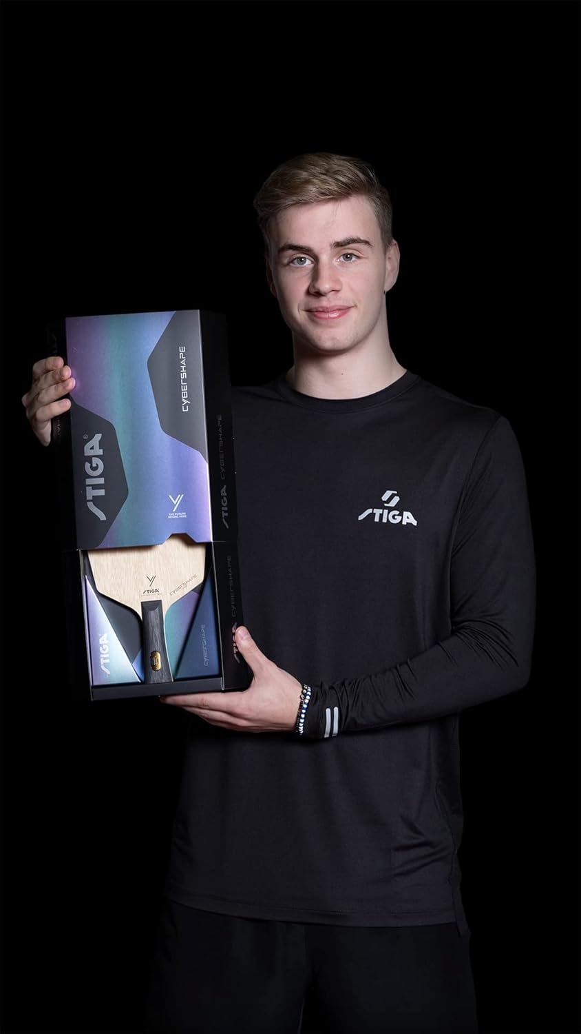 Stiga Cybershape Wood Tischtennis Holz – Tischtennisholz aus Holz mit exklusiver Cybershape-Form Kon