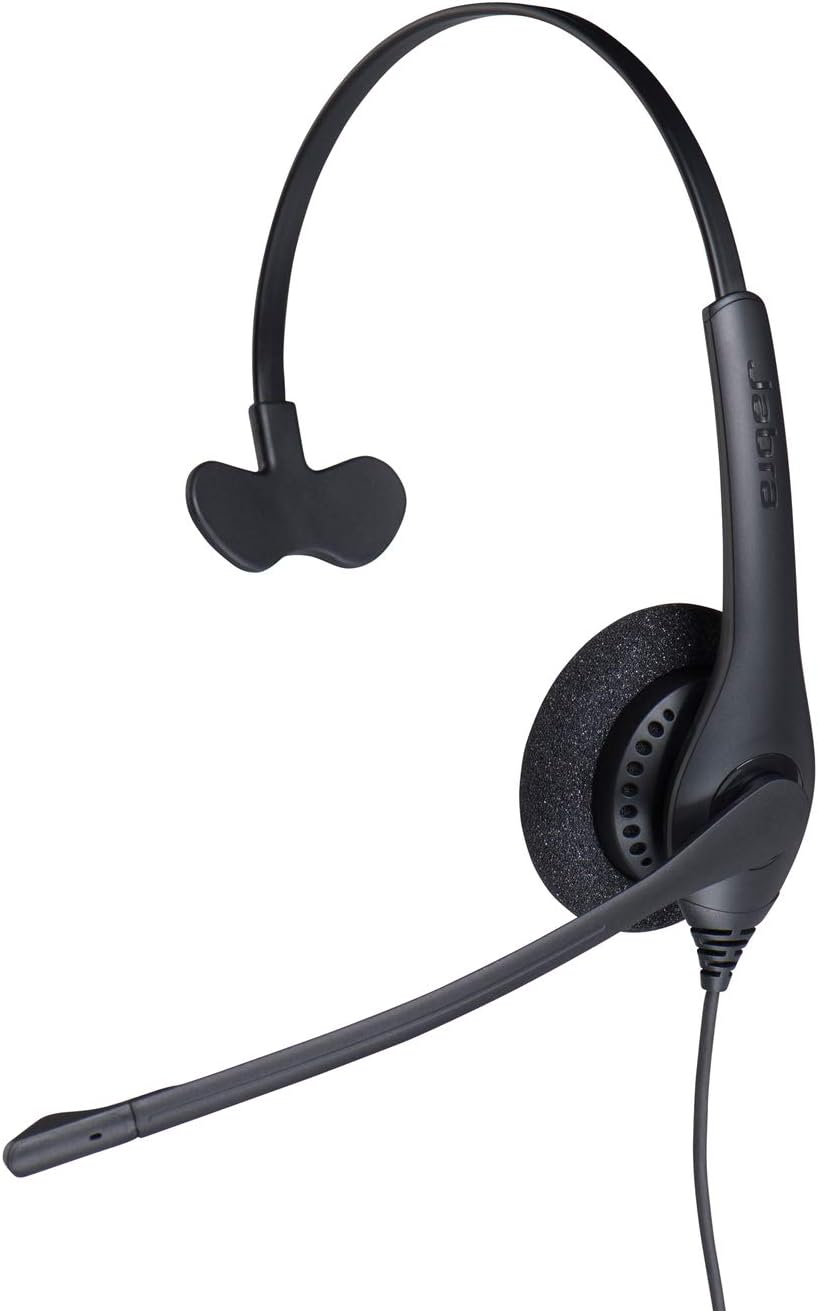 Jabra Biz 1500 USB-A On-Ear Mono Headset - Kabel-Kopfhörer mit geräuschunterdrückendem Mikrofon, Bed