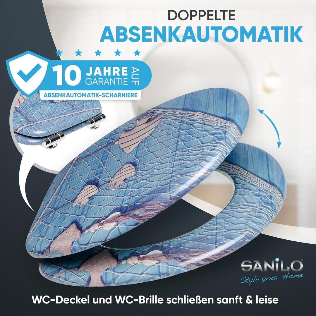 Sanilo WC Sitz mit Absenkautomatik, viele schöne Holz Toilettendeckel zur Auswahl, hochwertige und s