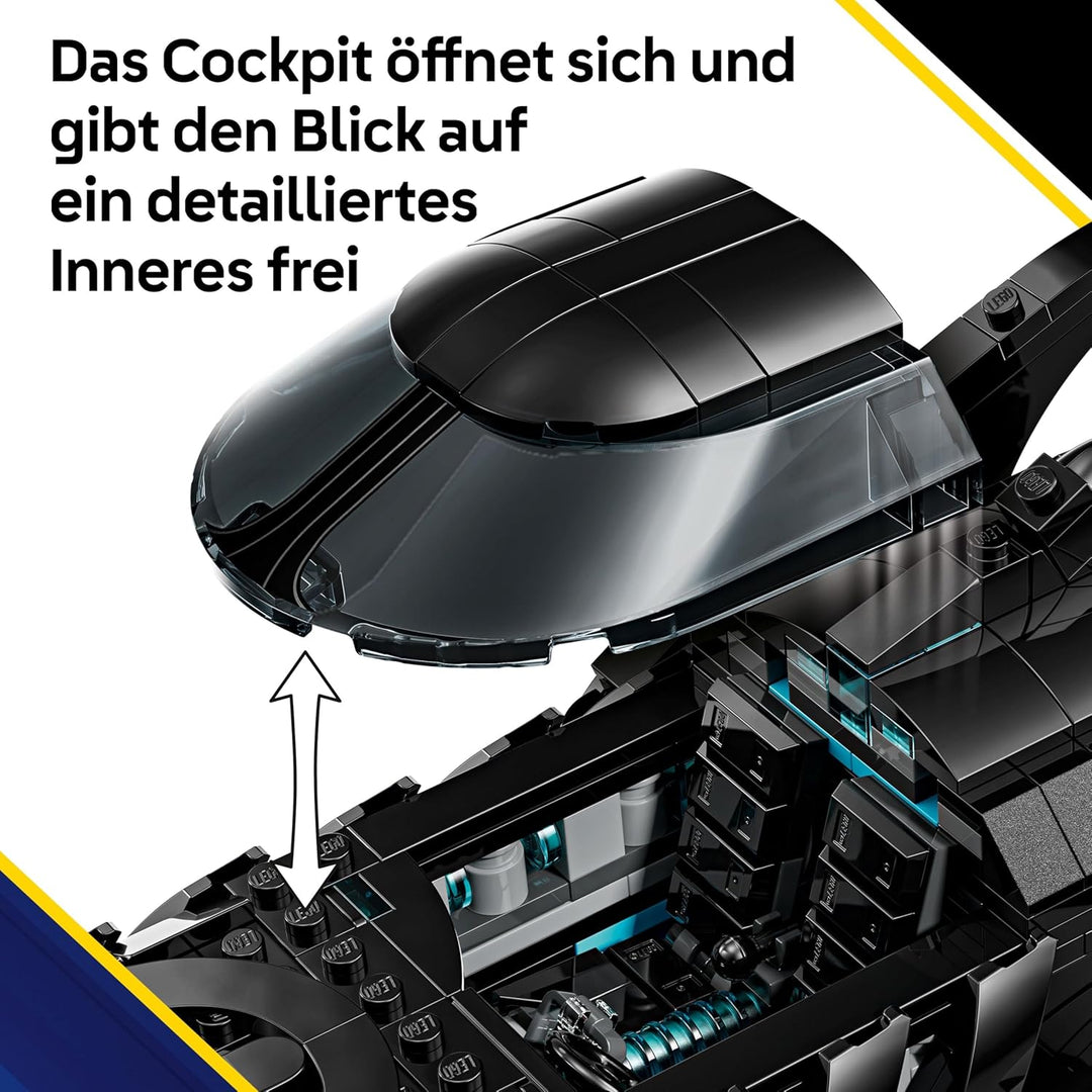 LEGO DC Batman Forever Batmobil – Superhelden Fahrzeug mit Minifigur – mit aufklappbarem Cockpit und