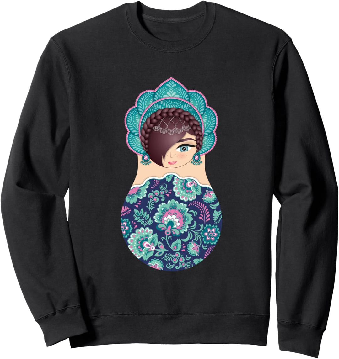 Matroschka Katharina / Kokoschnik / Blumenmuster / Bohemian Sweatshirt