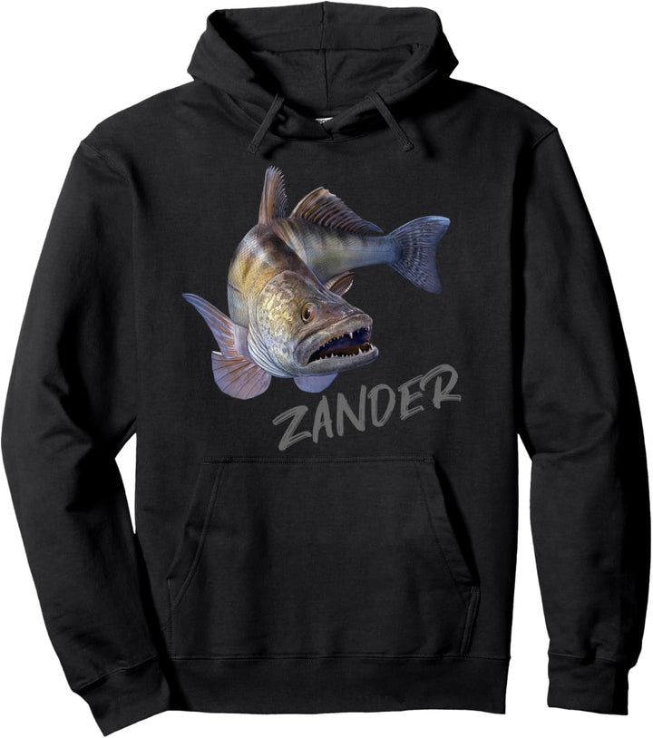 Zander Geschenk zum Raubfische angeln und fangen Pullover Hoodie