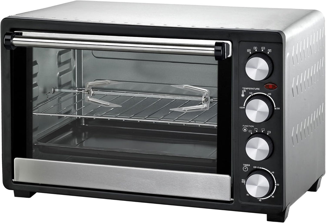 Syntrox Germany 30 Liter Mini Stand Backofen mit Umluft und Drehspiess Miniofen Minibackofen Pizzaof
