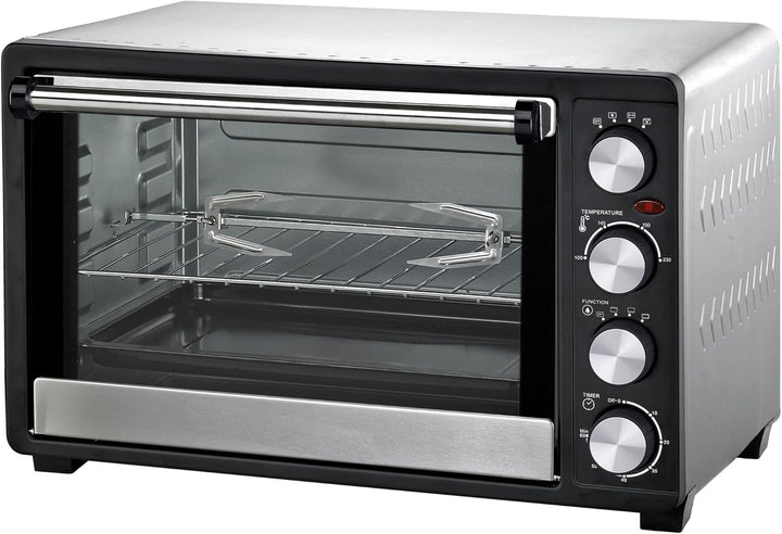 Syntrox Germany 30 Liter Mini Stand Backofen mit Umluft und Drehspiess Miniofen Minibackofen Pizzaof