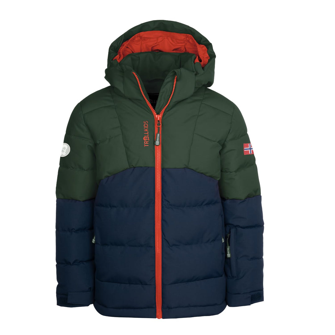 Trollkids Winterjacke Gryllefjord 92 Waldgrün/Marineblau, 92 Waldgrün/Marineblau