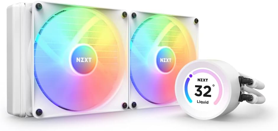NZXT Kraken Elite 280 RGB - RL-KR28E-W1-280mm AIO CPU Wasserkühlung - 2,36" LCD Display 640x640-2x14
